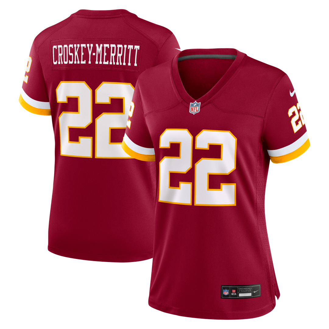 Women's Nike Washington Commanders Jacory Croskey-Merritt White Game Super Bowl Era NFL Jersey