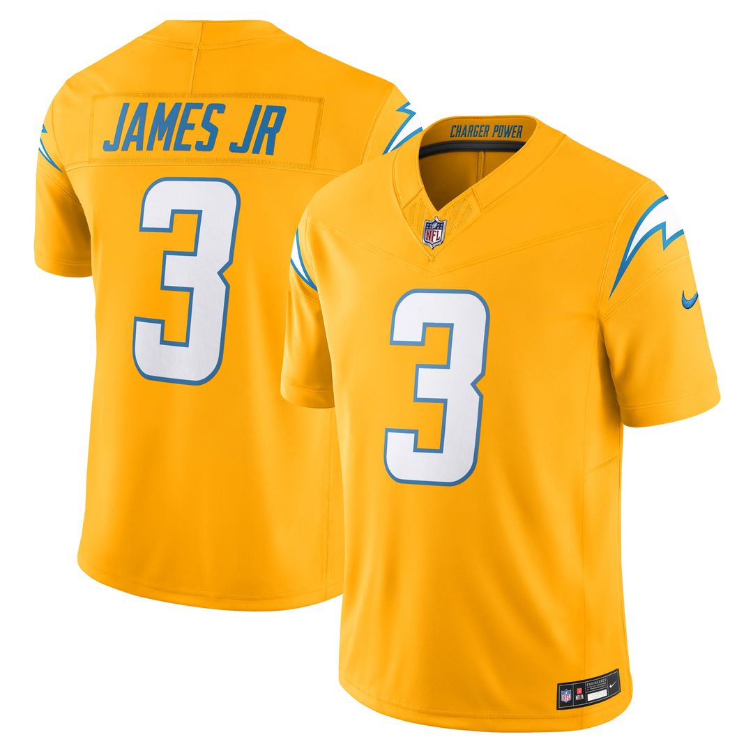 Men's Nike Los Angeles Chargers Derwin James Jr. Gold Alternate Charger Power Vapor F.U.S.E. Limited NFL Jersey