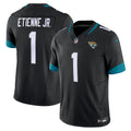 Men's Nike Jacksonville Jaguars Travis Etienne Black Vapor F.U.S.E. Limited NFL Jersey