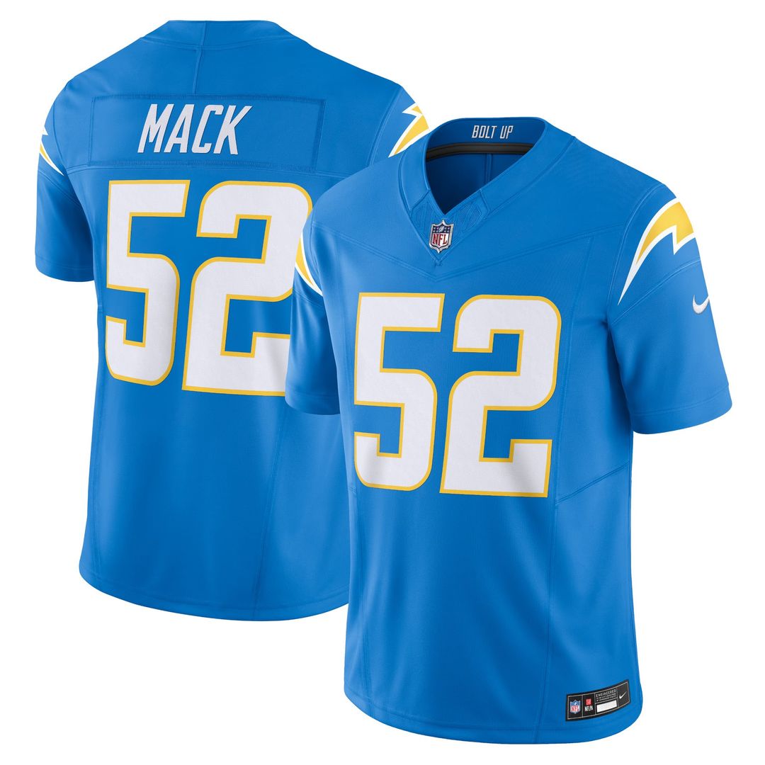 Men's Nike Los Angeles Chargers Khalil Mack Powder Blue Vapor F.U.S.E. Limited NFL Jersey