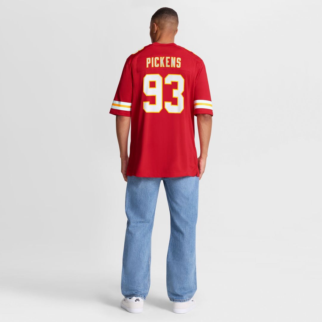 Men's Nike Kansas City Chiefs Zacch Pickens Red Team Game NFL Jersey