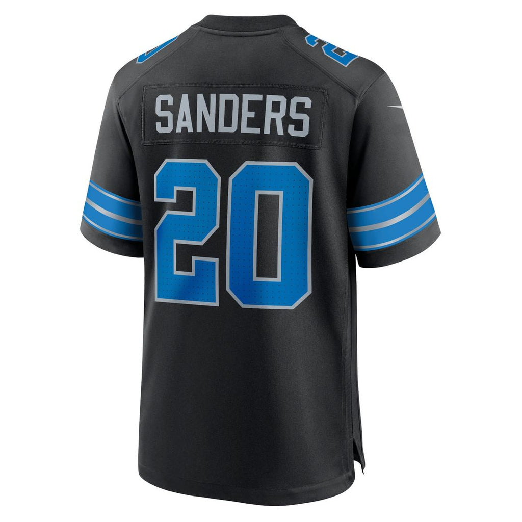 Men's Nike Detroit Lions Barry Sanders Black 2nd Alternate Retired Player Game NFL Jersey