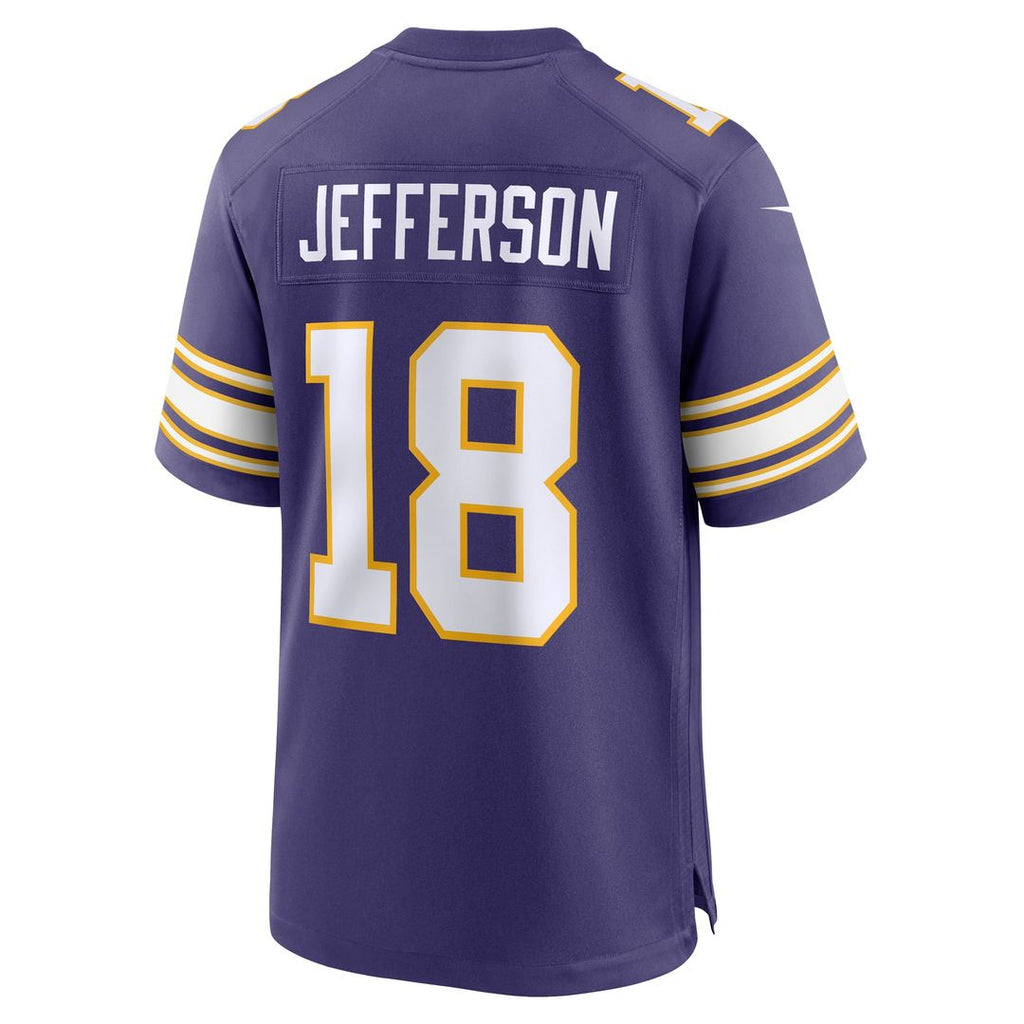Men's Nike Minnesota Vikings Justin Jefferson Purple Classic Player Game NFL Jersey