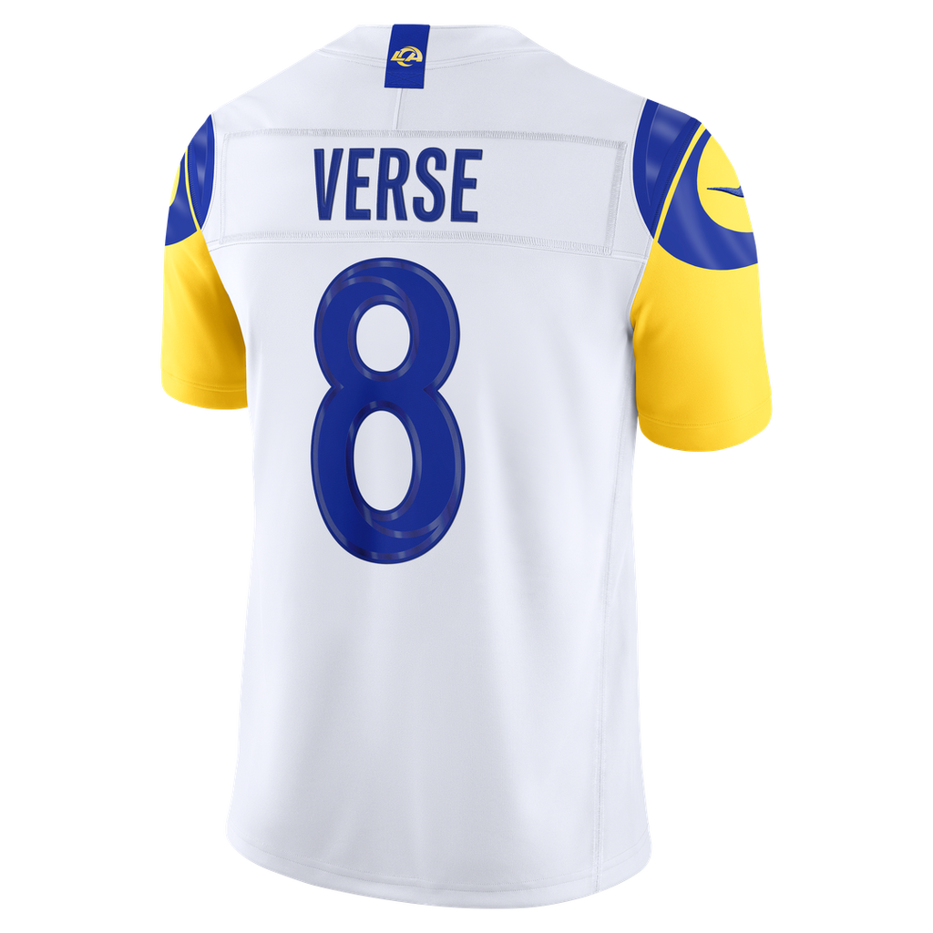 Men's Nike Los Angeles Rams Jared Verse White Vapor F.U.S.E. Stitched Limited NFL Jersey