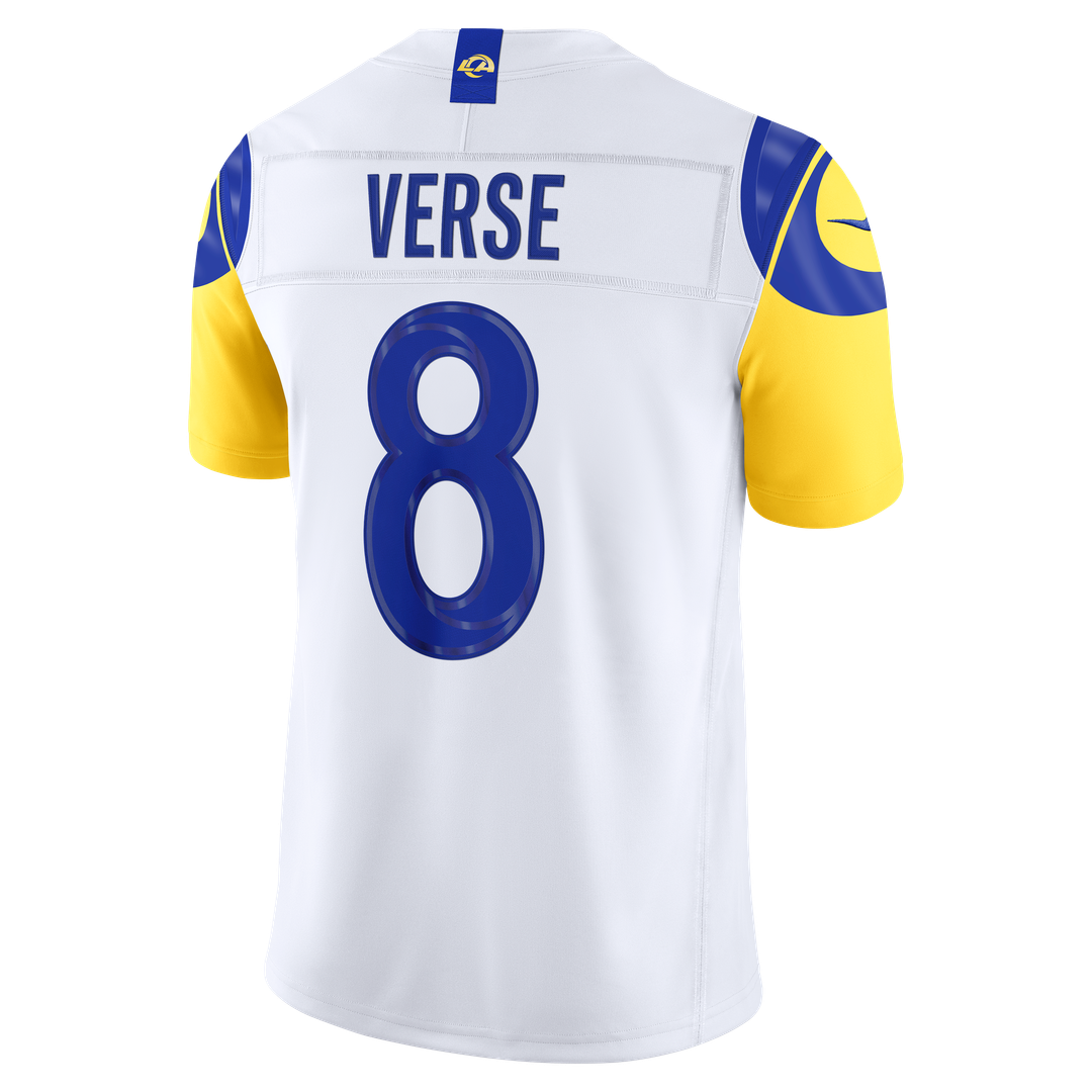 Men's Nike Los Angeles Rams Jared Verse White Vapor F.U.S.E. Stitched Limited NFL Jersey
