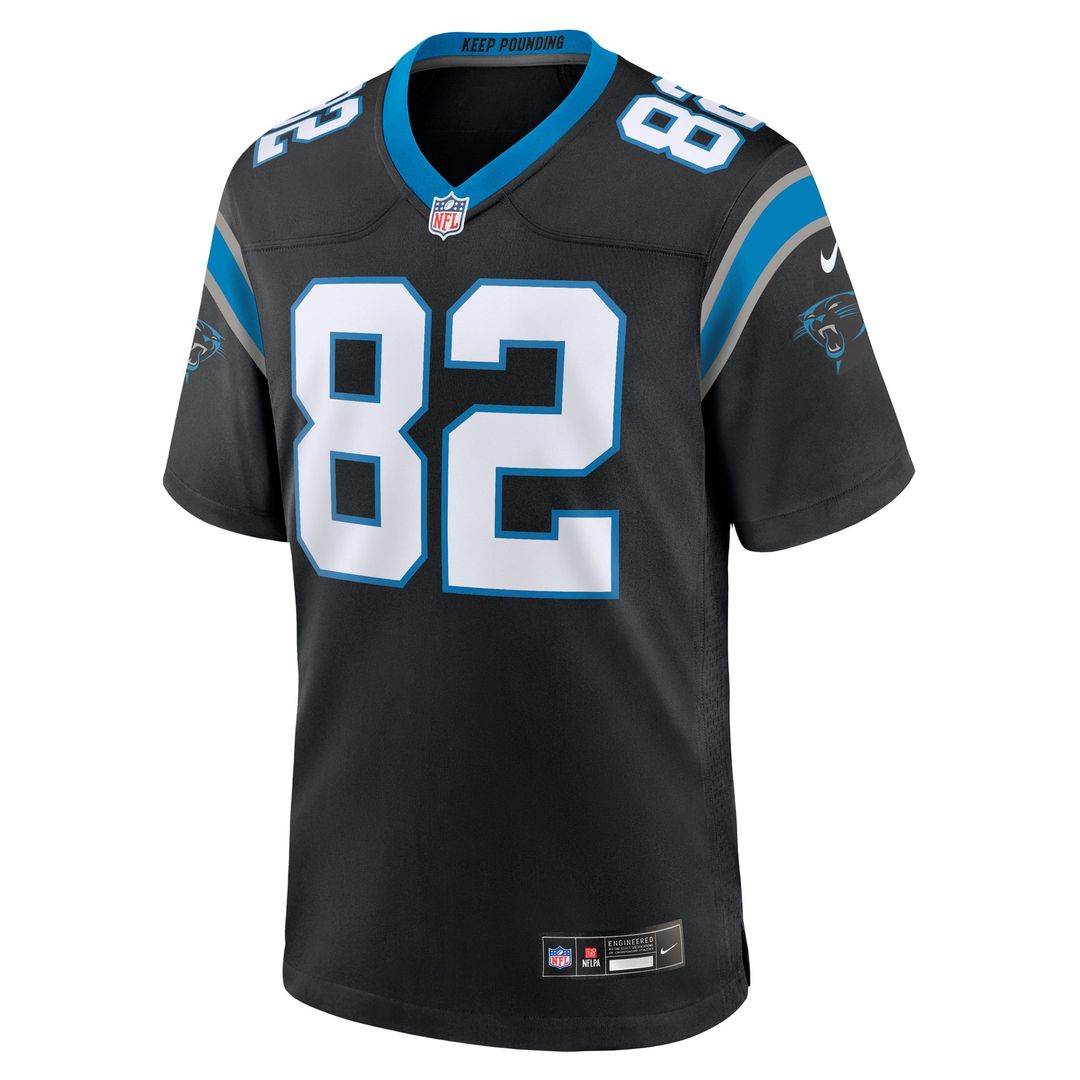 Men's Nike Carolina Panthers Tommy Tremble Black Team Game NFL Jersey