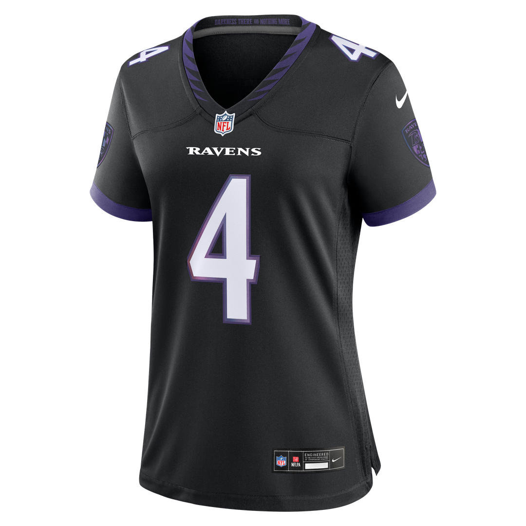 Women's Nike Baltimore Ravens Zay Flowers Black Alternate Game NFL Jersey