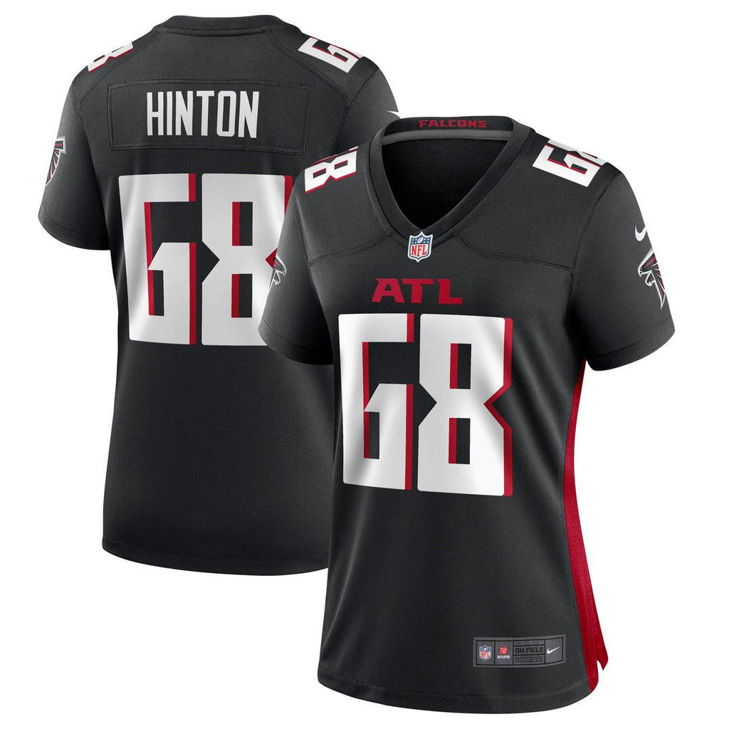 Women's Nike Atlanta Falcons Kyle Hinton Black Team Game NFL Jersey