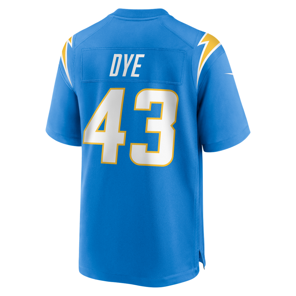 Men's Nike Los Angeles Chargers Troy Dye Powder Blue Game NFL Jersey
