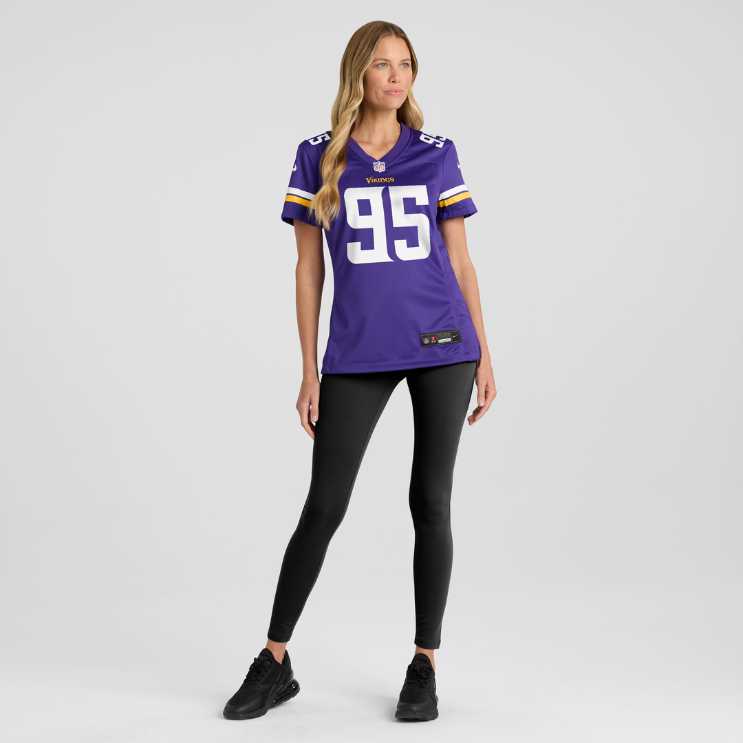 Women's Nike Minnesota Vikings Caleb Banks Purple Team Game NFL Jersey