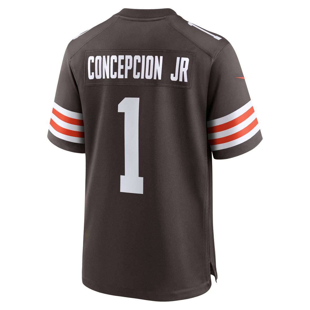 Men's Nike Cleveland Browns KC Concepcion Brown 2026 NFL Draft First Round Pick No. 24 Team Game NFL Jersey
