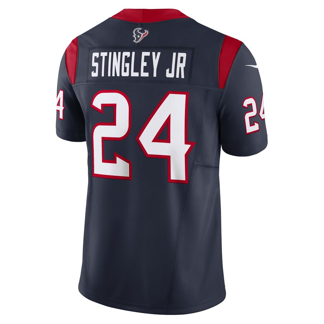 Men's Nike Houston Texans Derek Stingley Jr. Navy Vapor F.U.S.E. Limited NFL Jersey