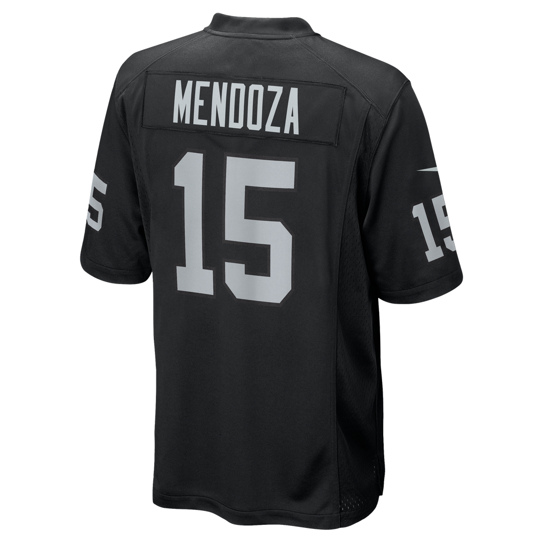 Men's Nike Las Vegas Raiders Fernando Mendoza Black 2026 NFL Draft First Round Pick No. 1 Team Game NFL Jersey