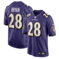 Men's Nike Baltimore Ravens Taven Bryan Purple Team Game NFL Jersey