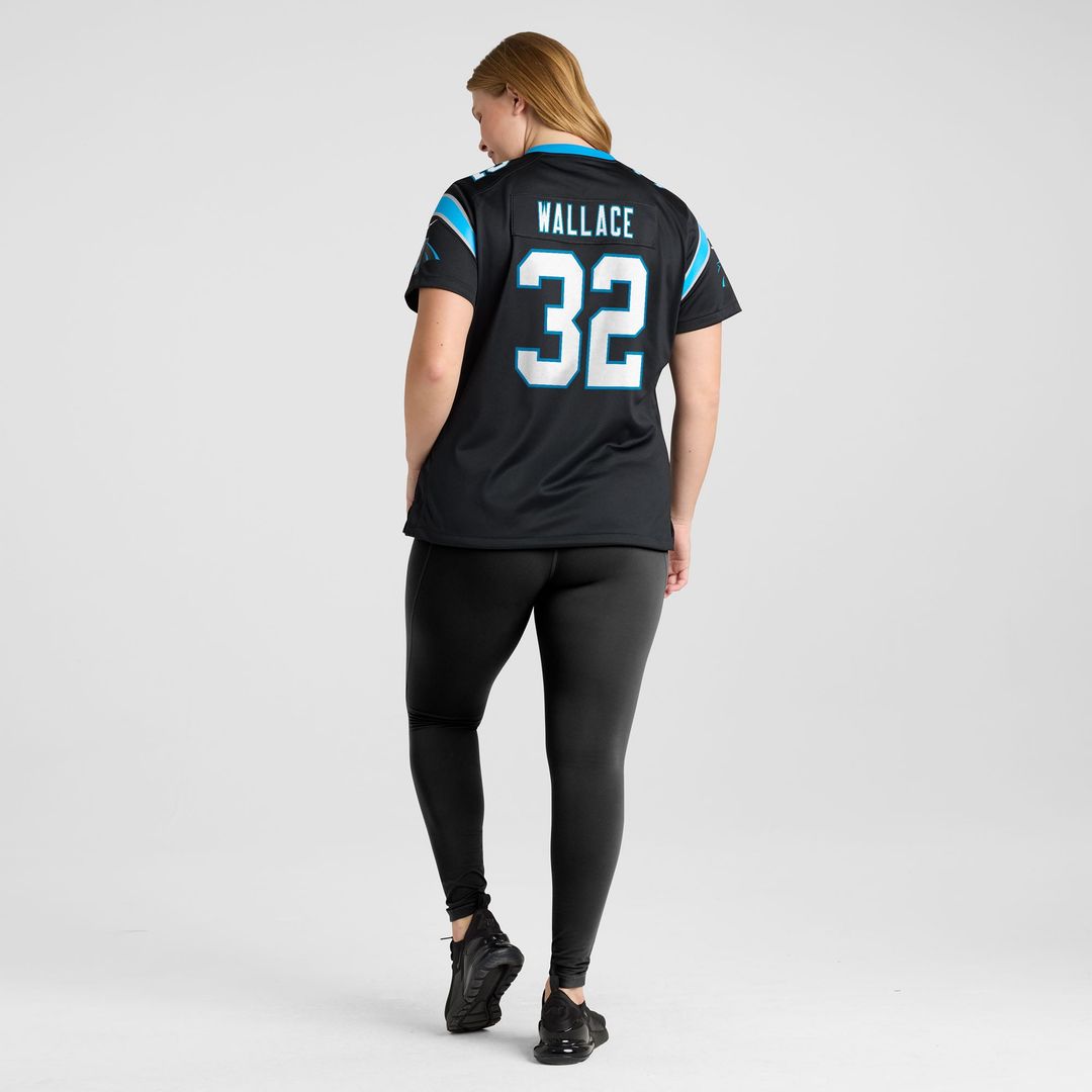 Women's Nike Carolina Panthers Trevin Wallace Black Team Game NFL Jersey