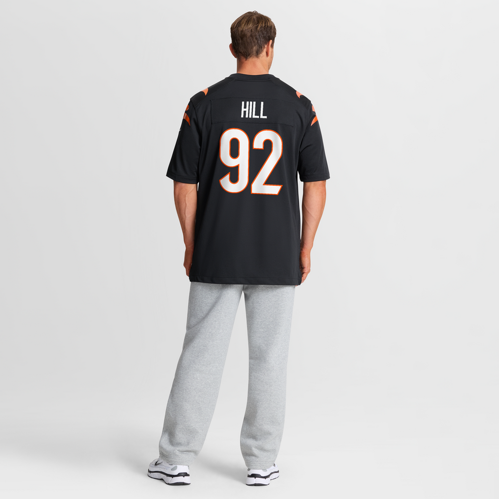 Men's Nike Cincinnati Bengals B.J. Hill Black Game NFL Jersey