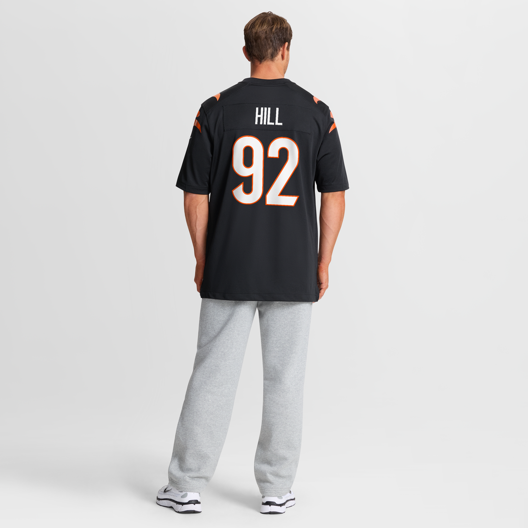 Men's Nike Cincinnati Bengals B.J. Hill Black Game NFL Jersey