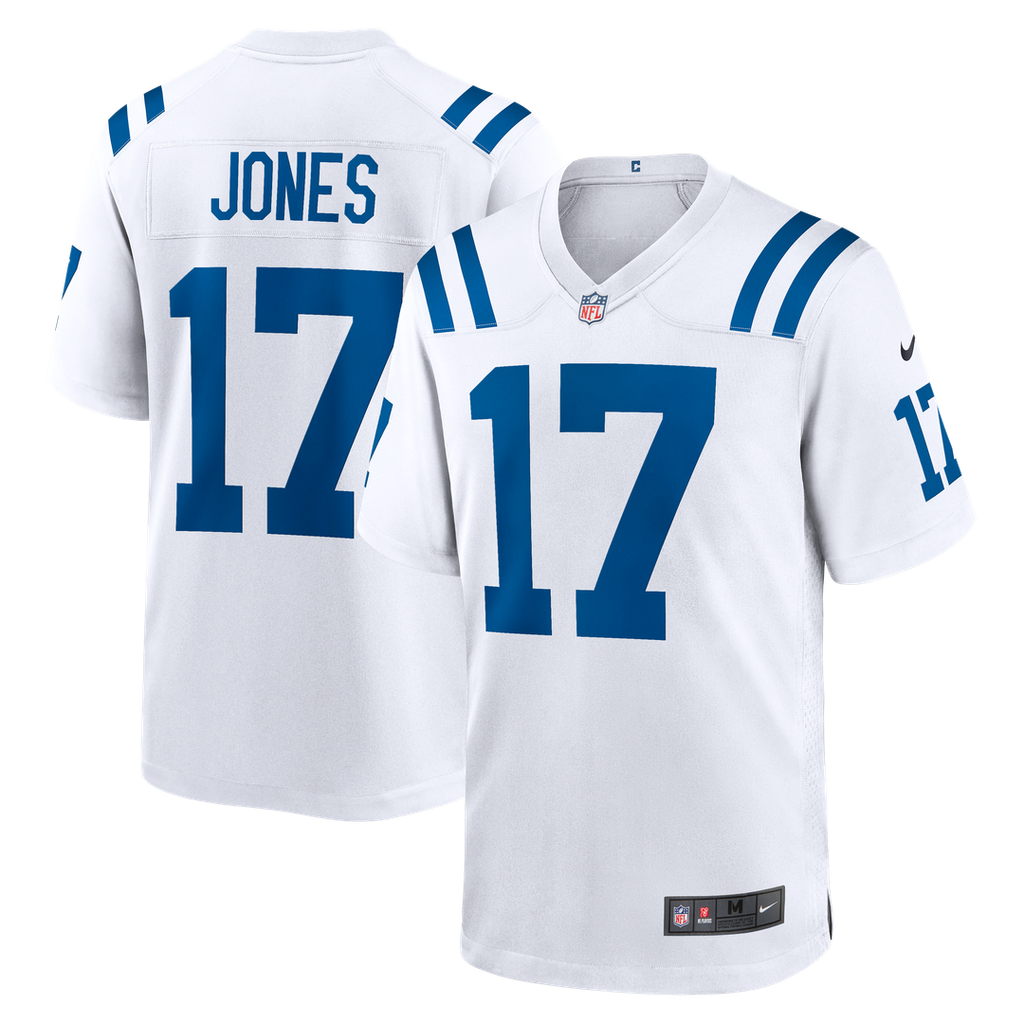 Men's Nike Indianapolis Colts Daniel Jones White Game NFL Jersey