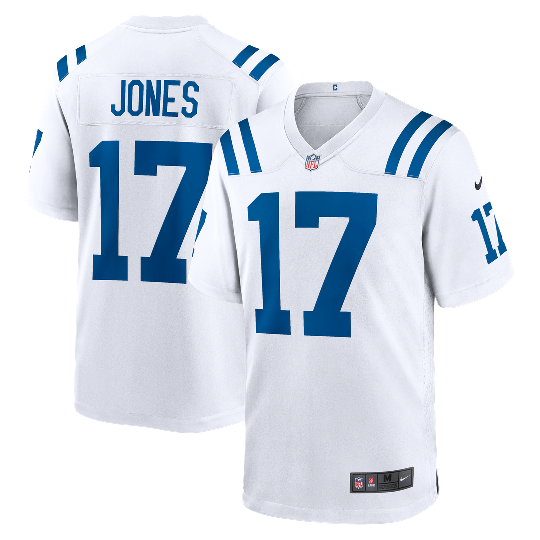 Men's Nike Indianapolis Colts Daniel Jones White Game NFL Jersey