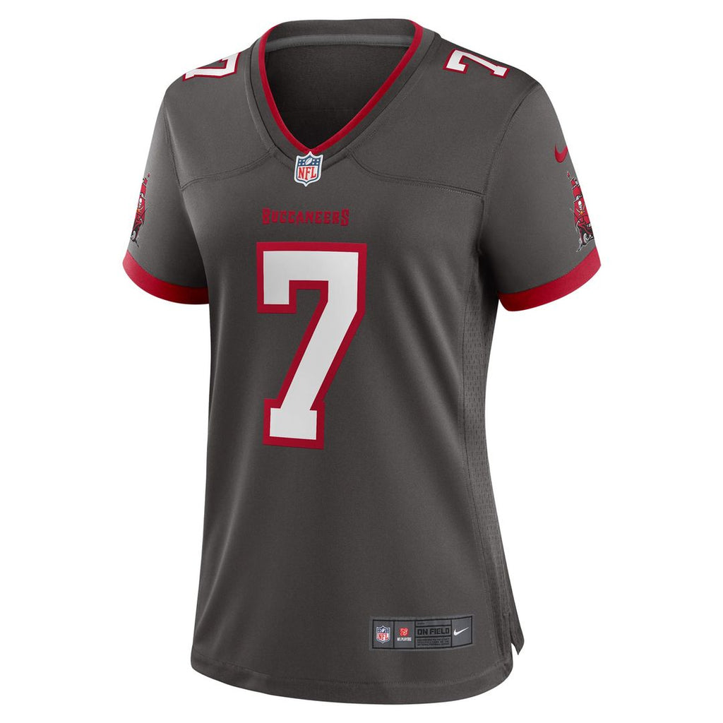 Women's Nike Tampa Bay Buccaneers Bucky Irving Pewter Alternate Game NFL Jersey