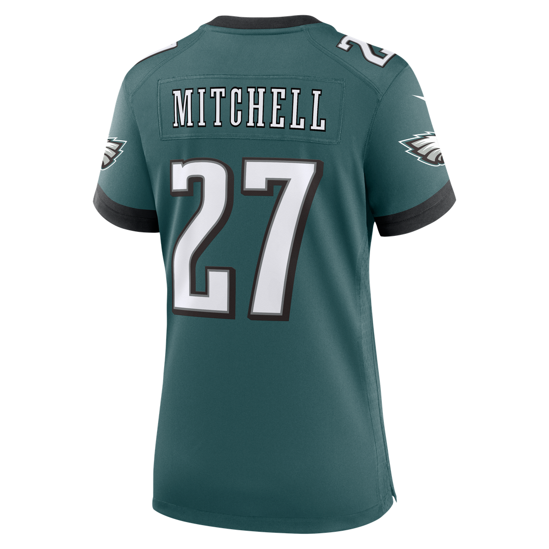 Women's Nike Philadelphia Eagles Quinyon Mitchell Midnight Green Team Game NFL Jersey