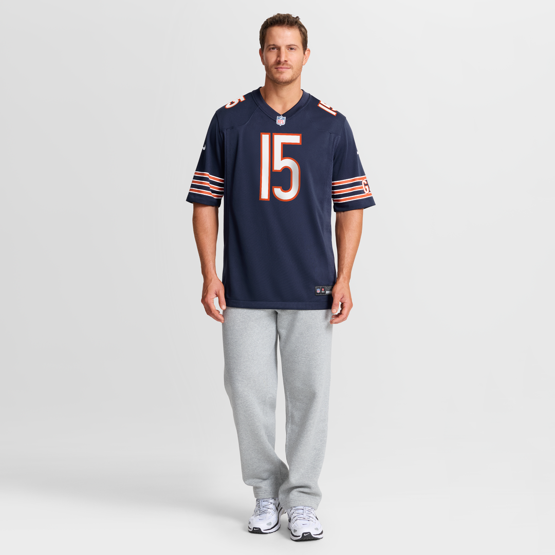 Men's Nike Chicago Bears Rome Odunze Navy Player Game NFL Jersey