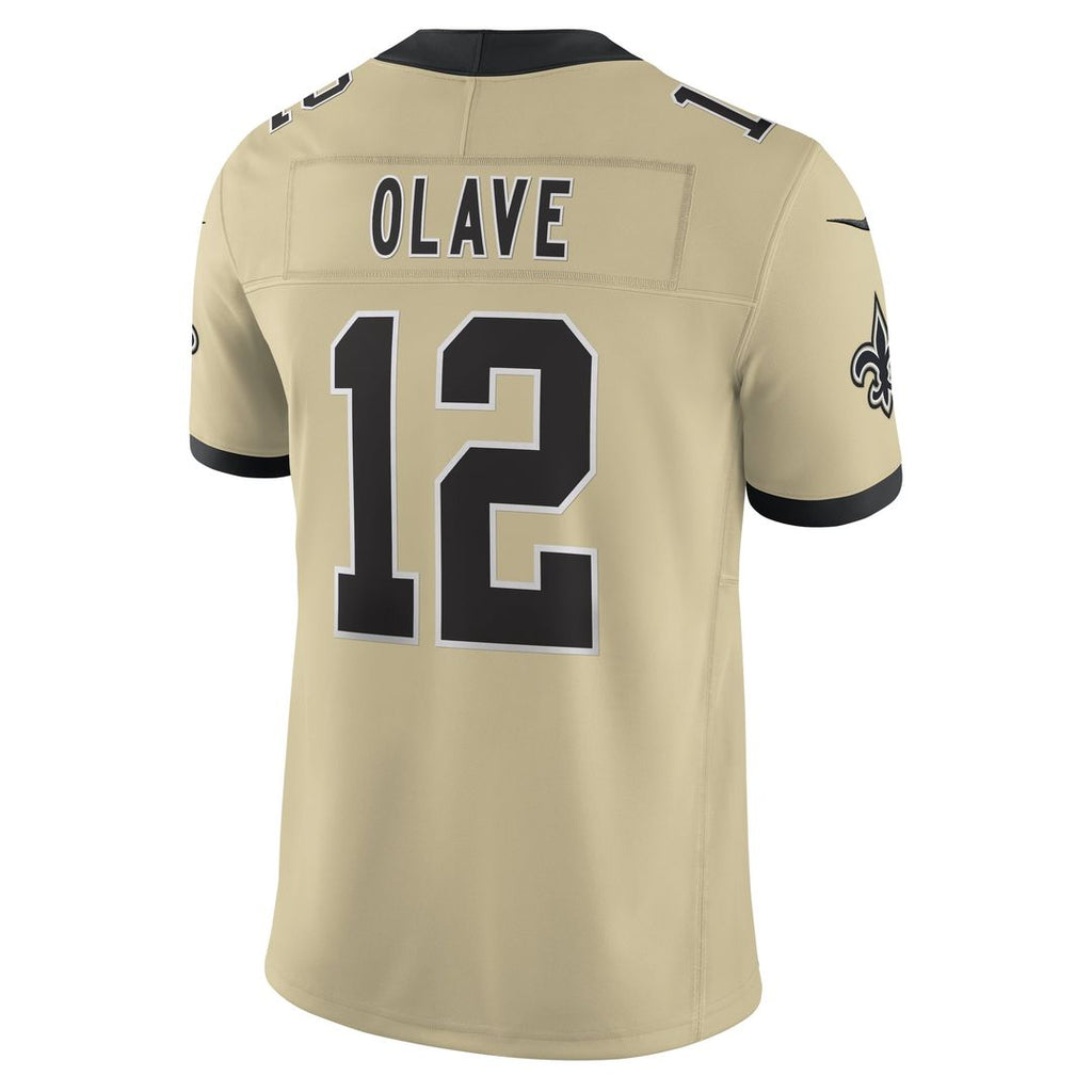 Men's Nike New Orleans Saints Chris Olave Gold Gameday Golds Alternate Vapor F.U.S.E. Limited NFL Jersey