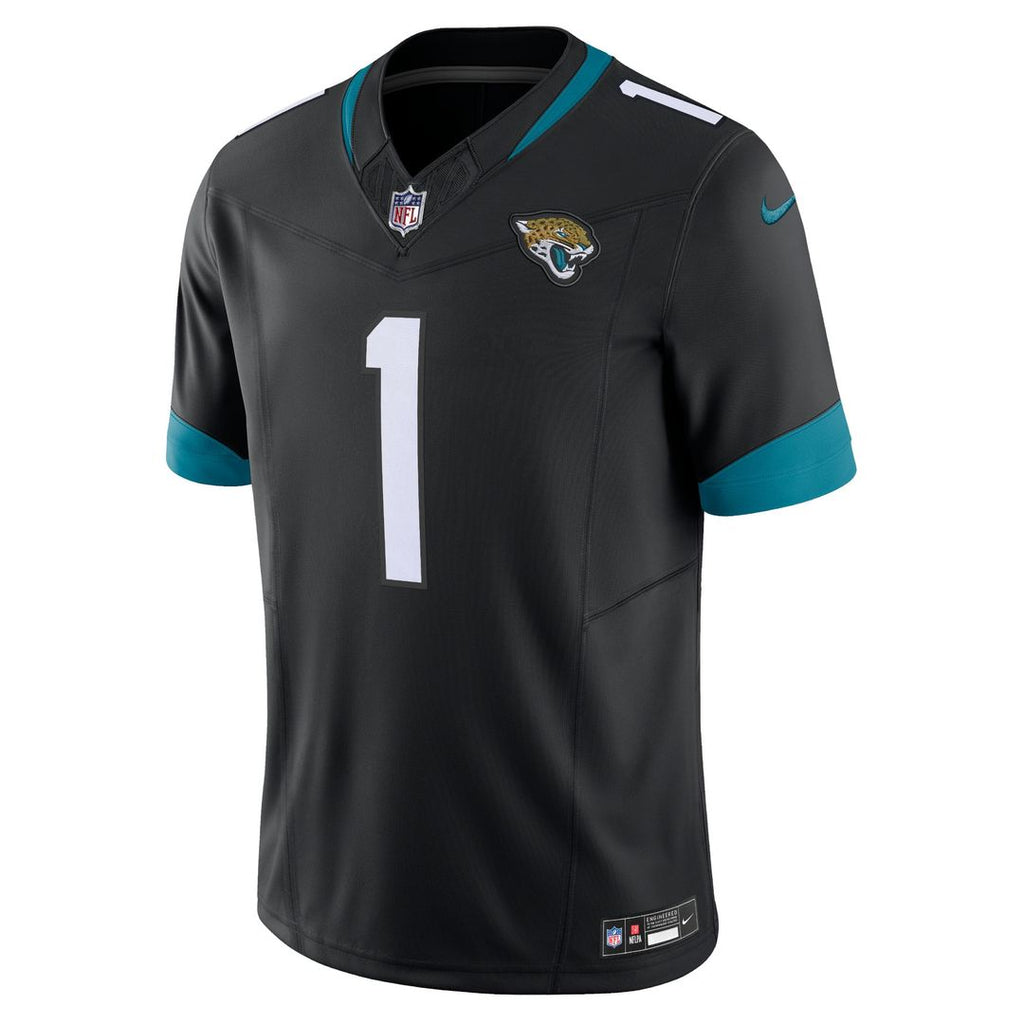 Men's Nike Jacksonville Jaguars Travis Etienne Black Vapor F.U.S.E. Limited NFL Jersey