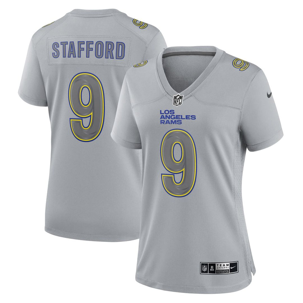 Women's Nike Los Angeles Rams Matthew Stafford Gray Atmosphere Fashion Game NFL Jersey