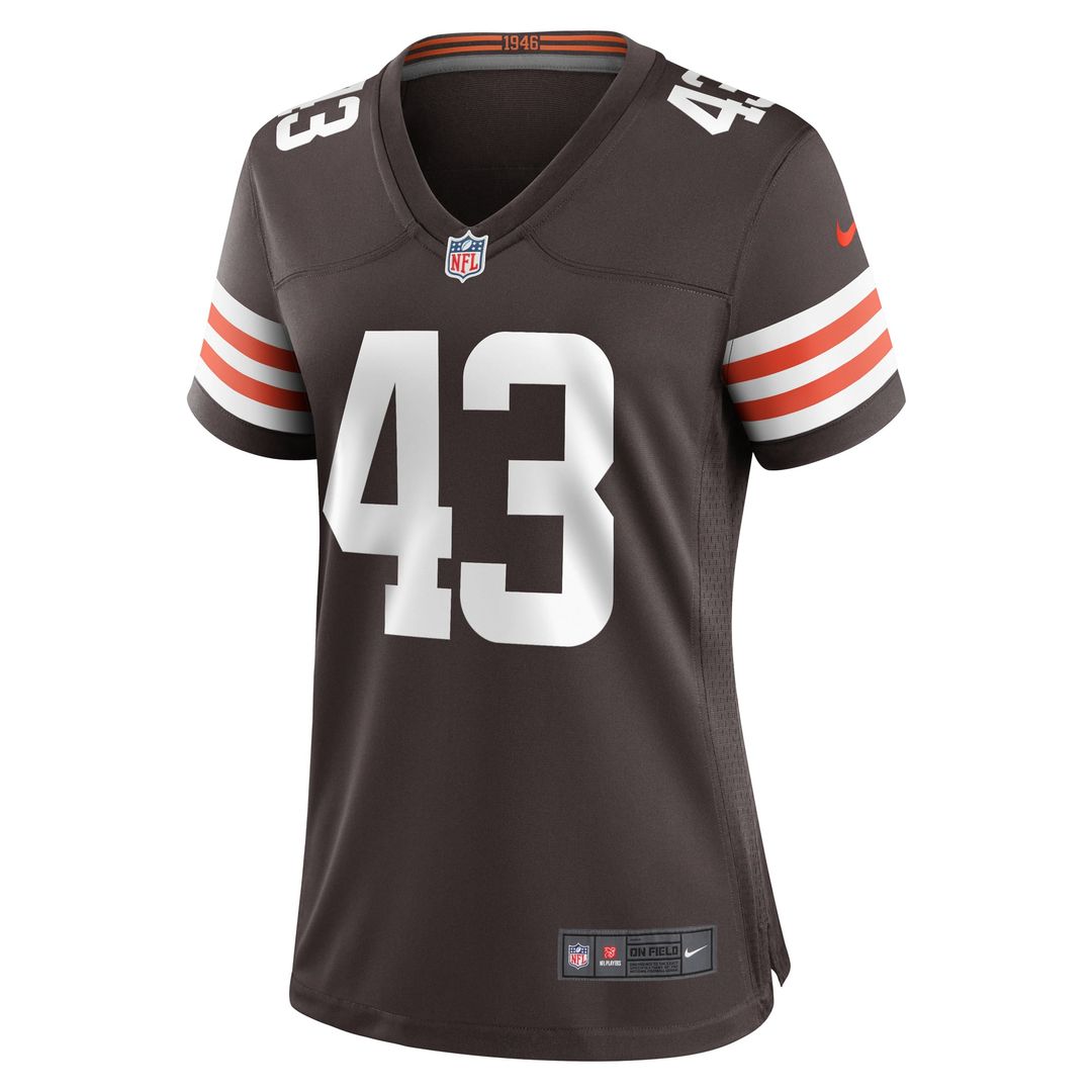Women's Nike Cleveland Browns Mohamoud Diabate Brown Team Game NFL Jersey