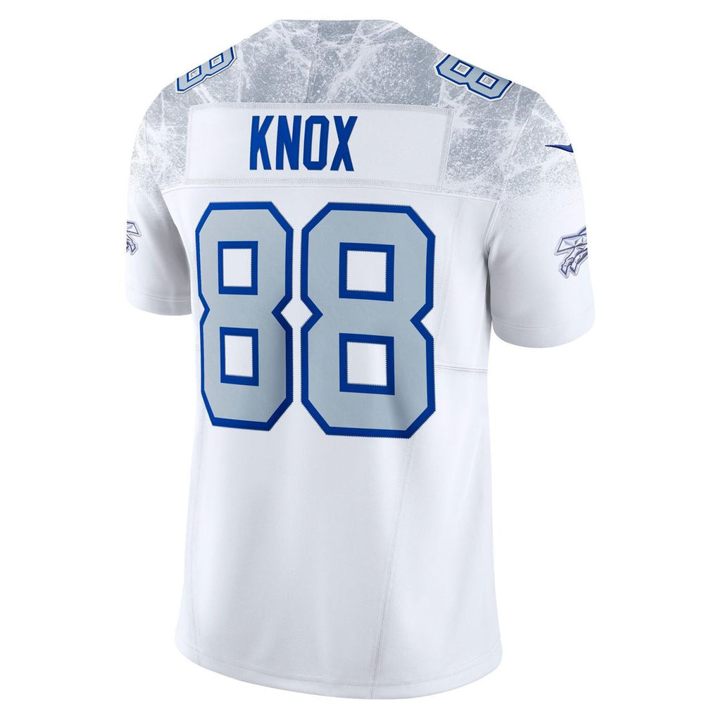 Men's Nike Buffalo Bills Dawson Knox White 2025 Rivalries Collection Stitched Limited NFL Jersey