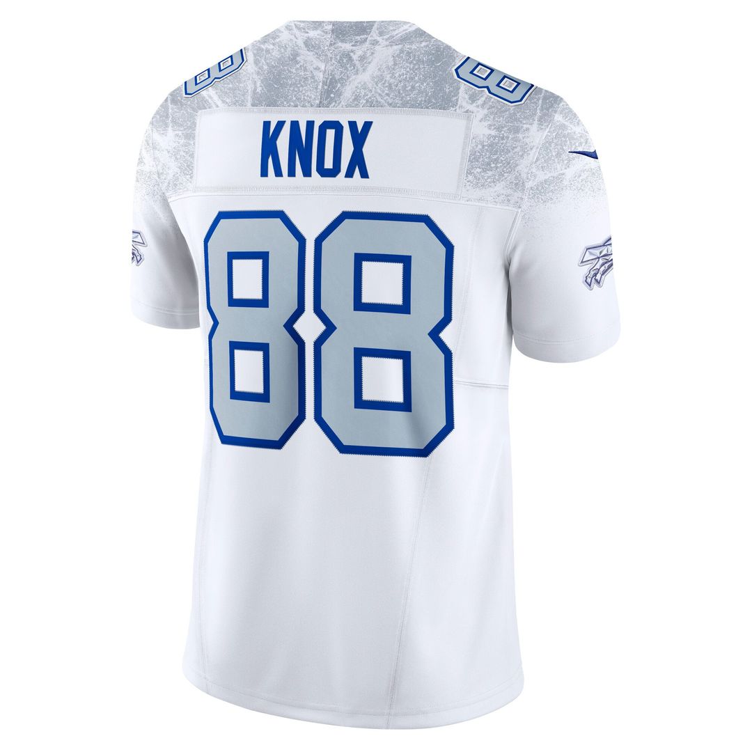 Men's Nike Buffalo Bills Dawson Knox White 2025 Rivalries Collection Stitched Limited NFL Jersey