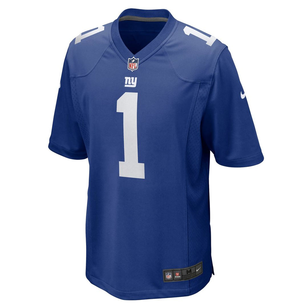 Men's Nike New York Giants Number 1 Dad Royal Game NFL Jersey