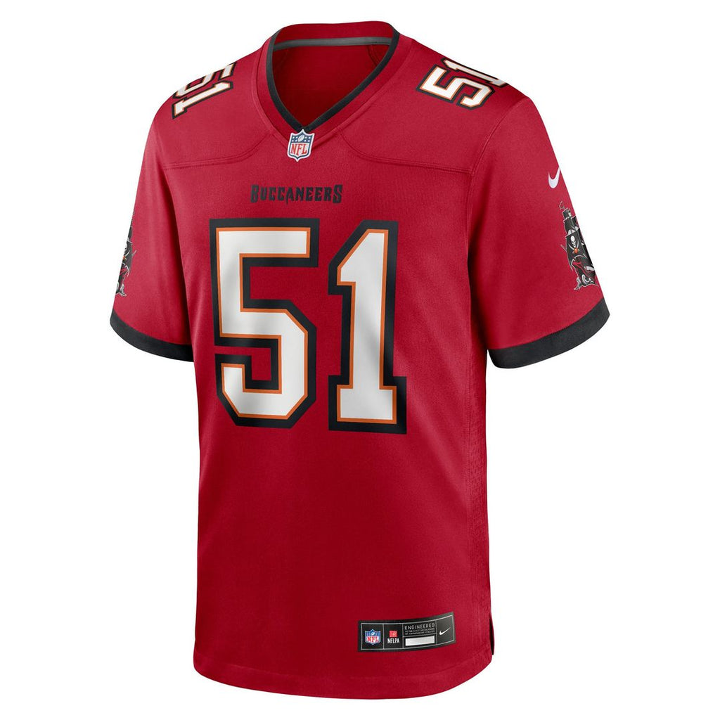 Men's Nike Tampa Bay Buccaneers David Walker Red Team Game NFL Jersey