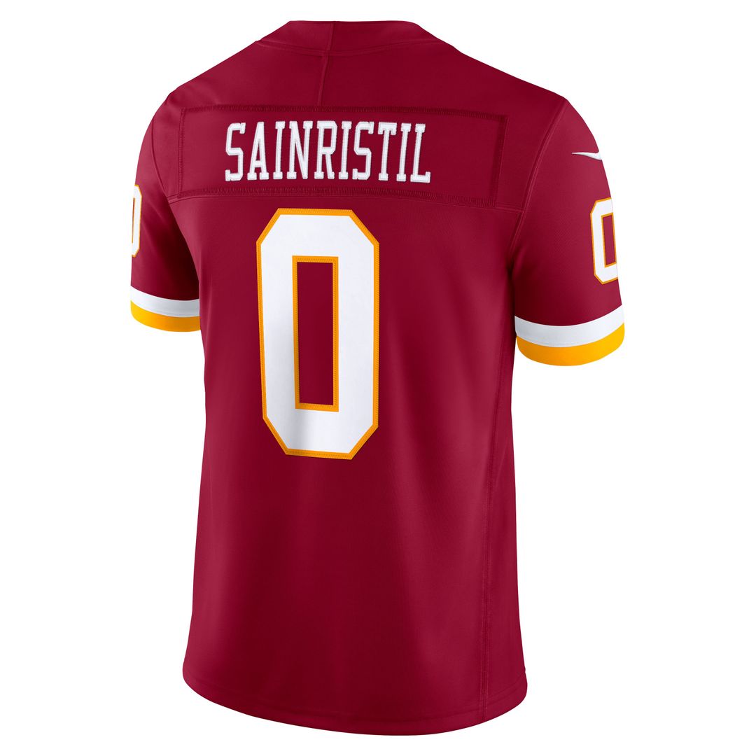 Men's Nike Washington Commanders Mike Sainristil White Vapor F.U.S.E. Stitched Limited NFL Jersey