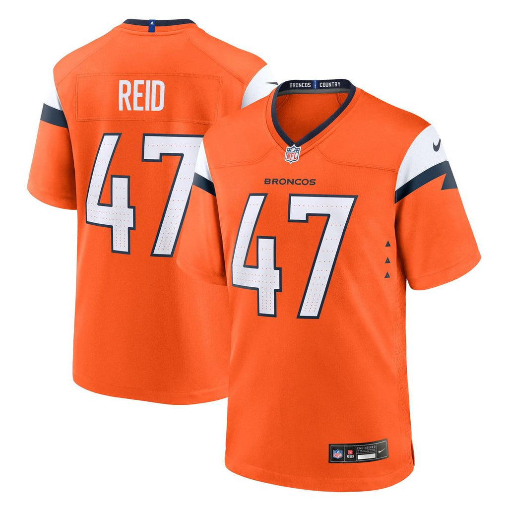 Men's Nike Denver Broncos Karene Reid Orange Team Game NFL Jersey