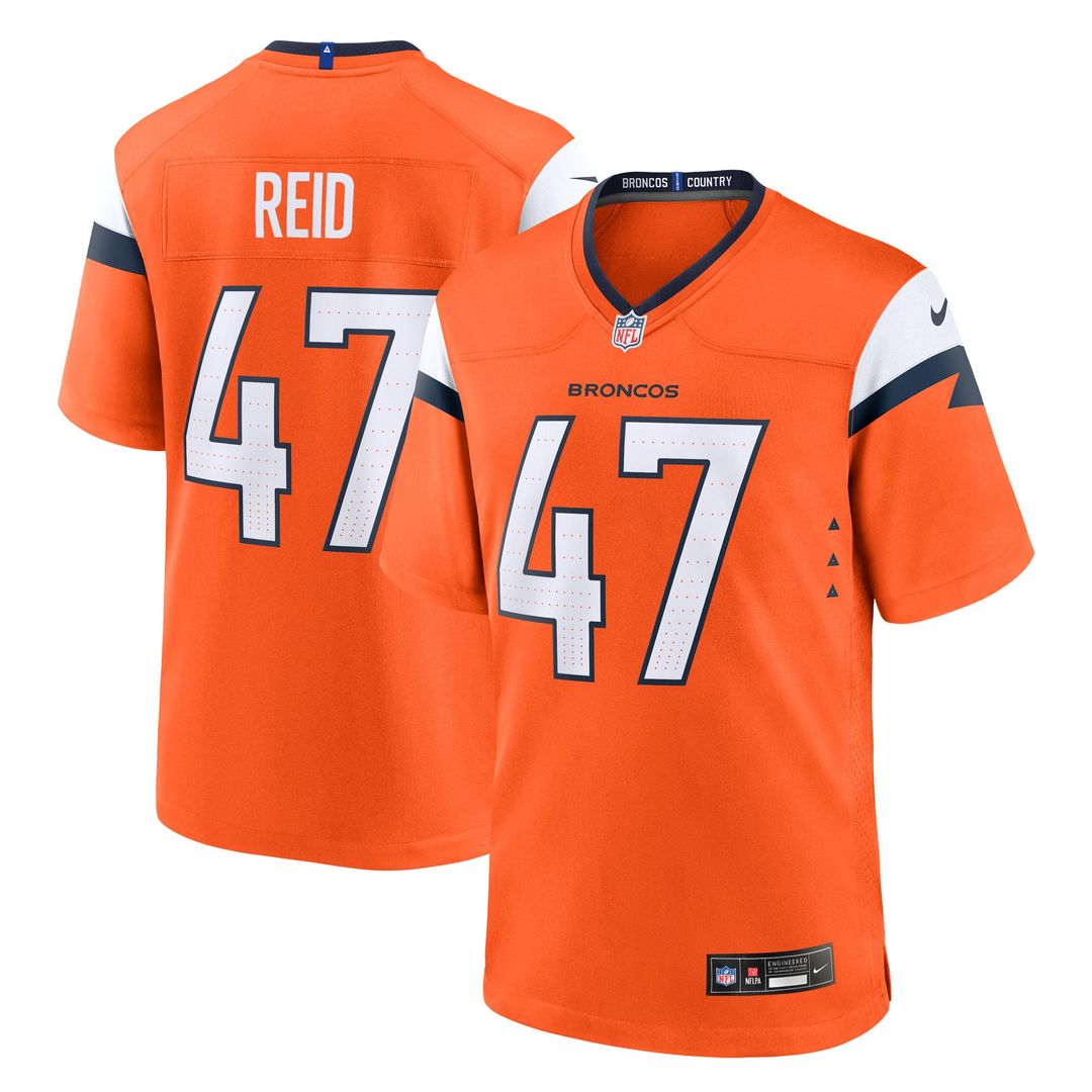 Men's Nike Denver Broncos Karene Reid Orange Team Game NFL Jersey