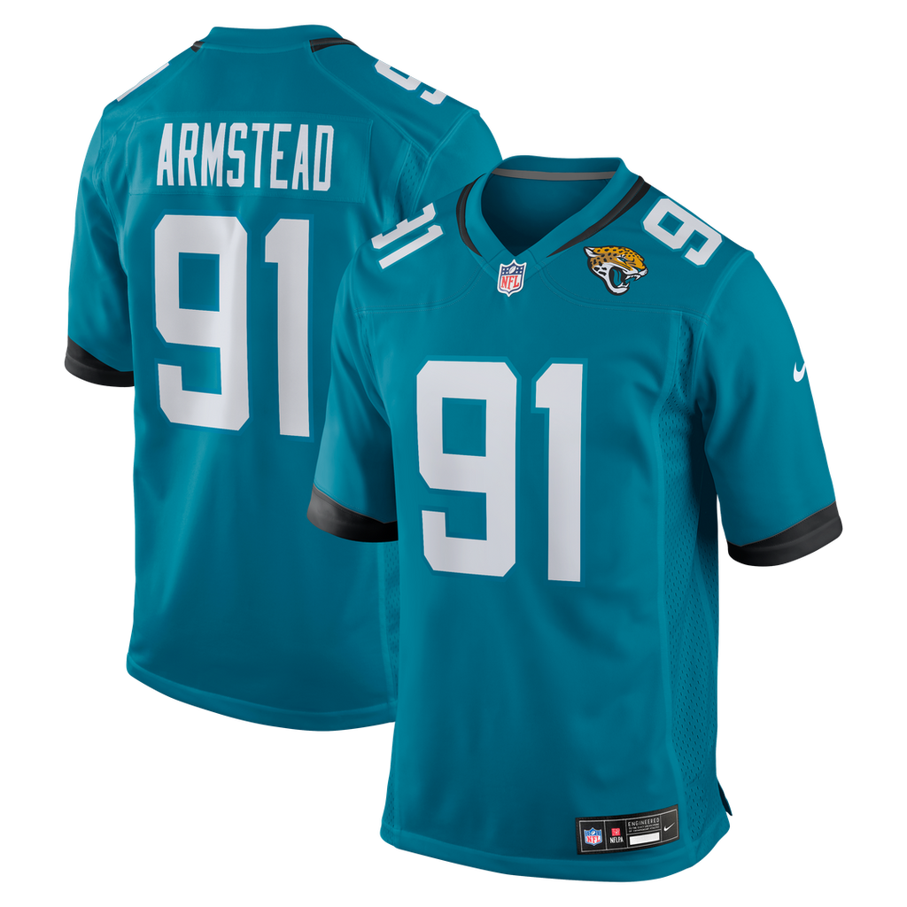 Men's Nike Jacksonville Jaguars Arik Armstead Teal Team Game NFL Jersey