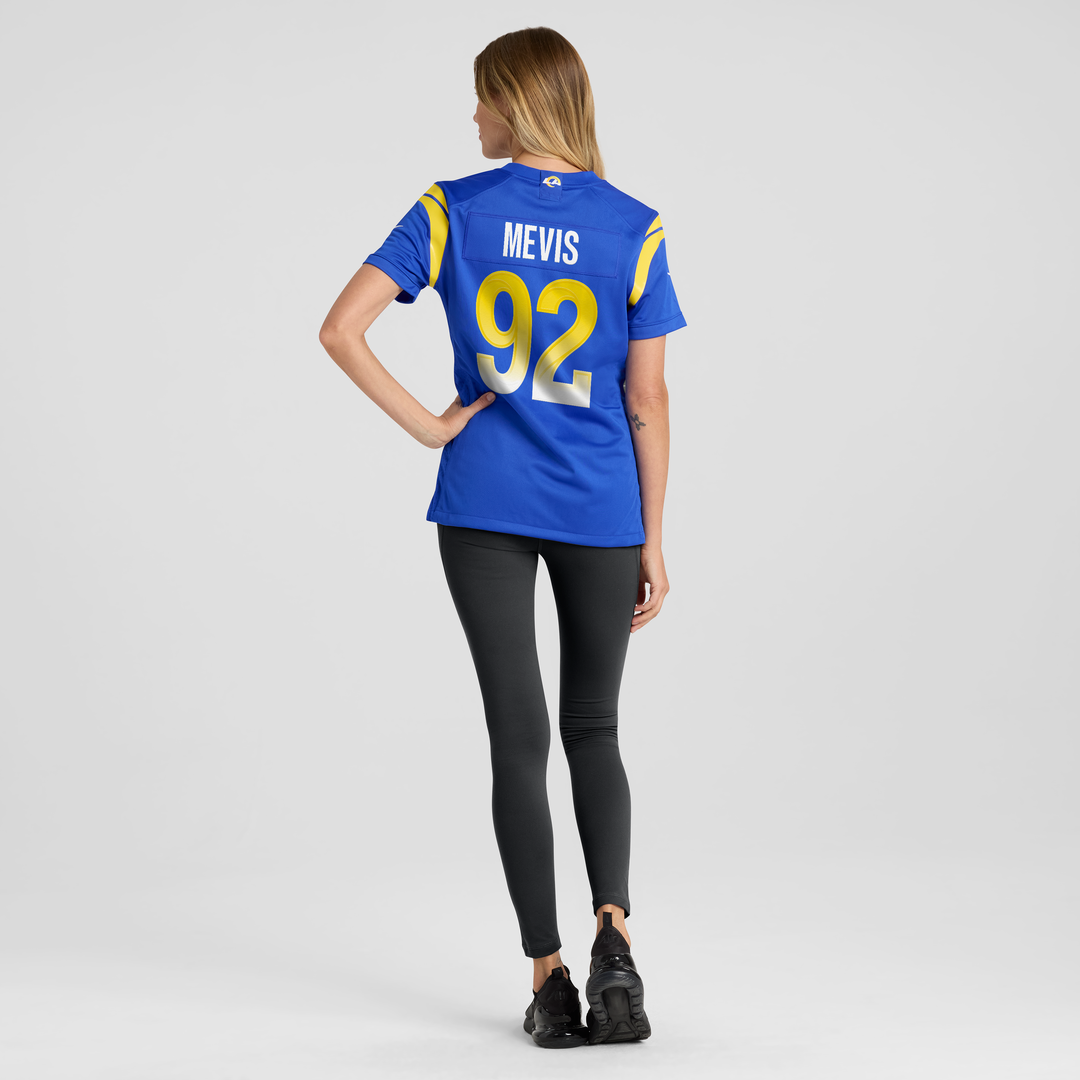 Women's Nike Los Angeles Rams Harrison Mevis Royal Team Game NFL Jersey