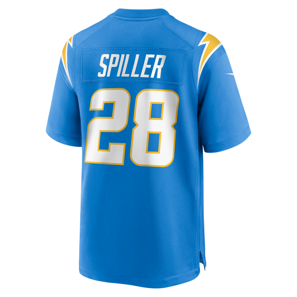 Men's Nike Los Angeles Chargers Isaiah Spiller Powder Blue Game NFL Jersey