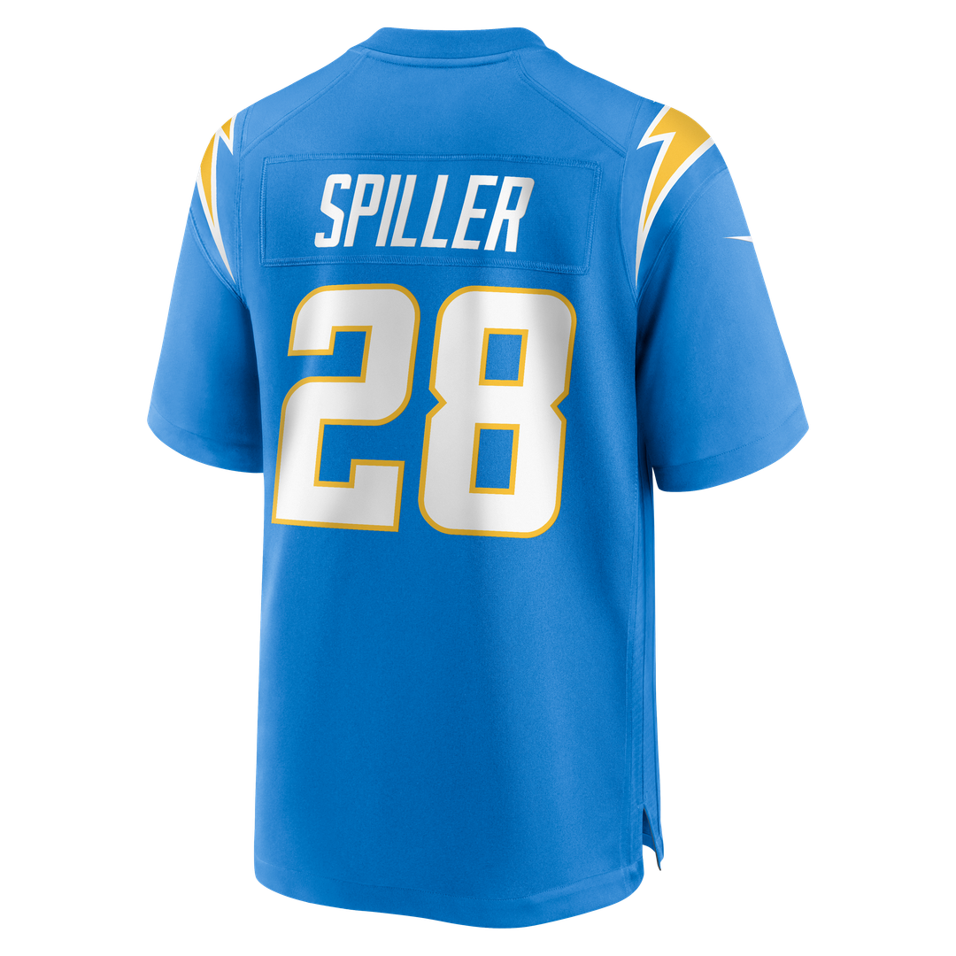 Men's Nike Los Angeles Chargers Isaiah Spiller Powder Blue Game NFL Jersey