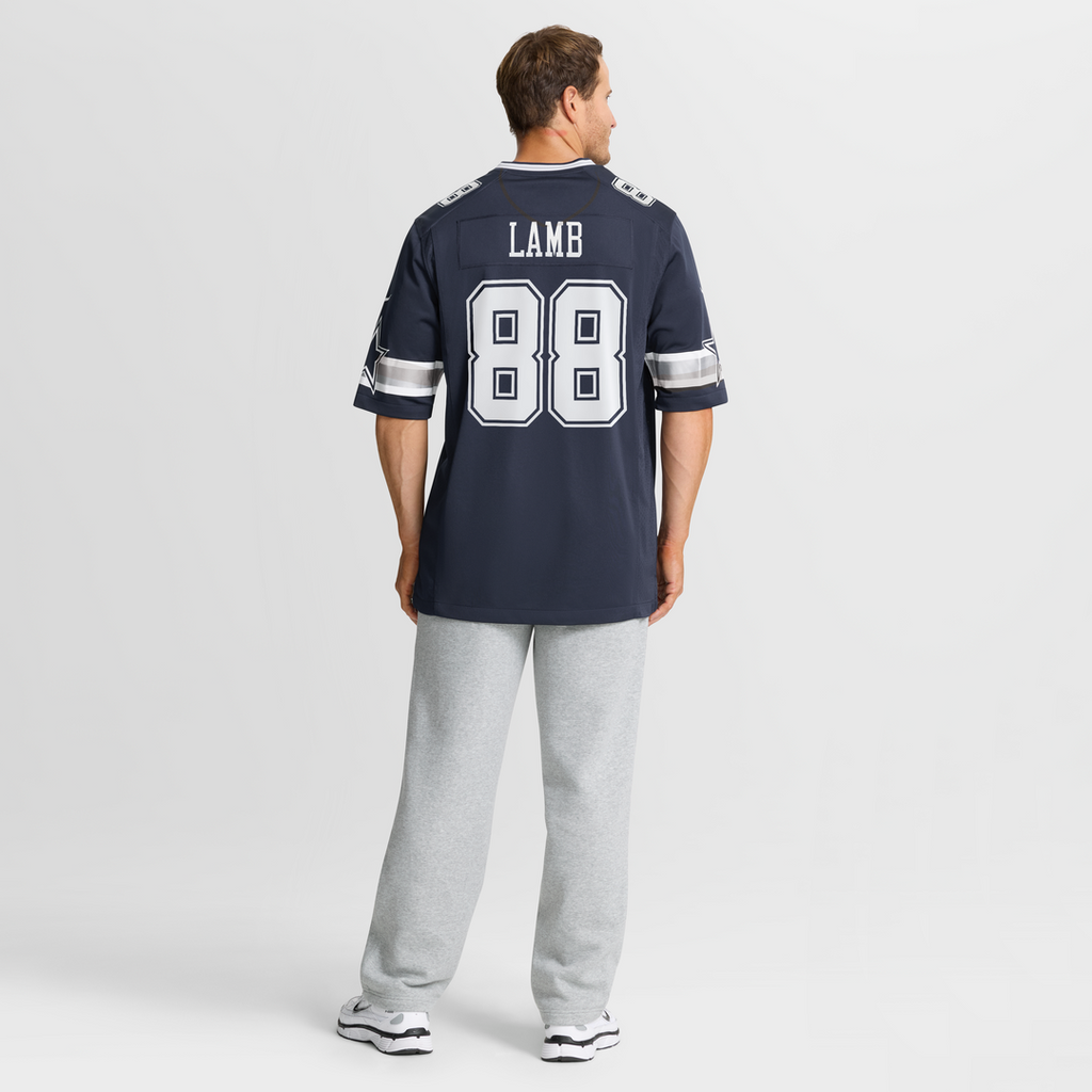 Men's Nike Dallas Cowboys CeeDee Lamb Navy Game NFL Jersey