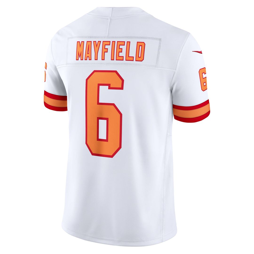Men's Nike Tampa Bay Buccaneers Baker Mayfield '76 White Vapor F.U.S.E. Player Limited NFL Jersey