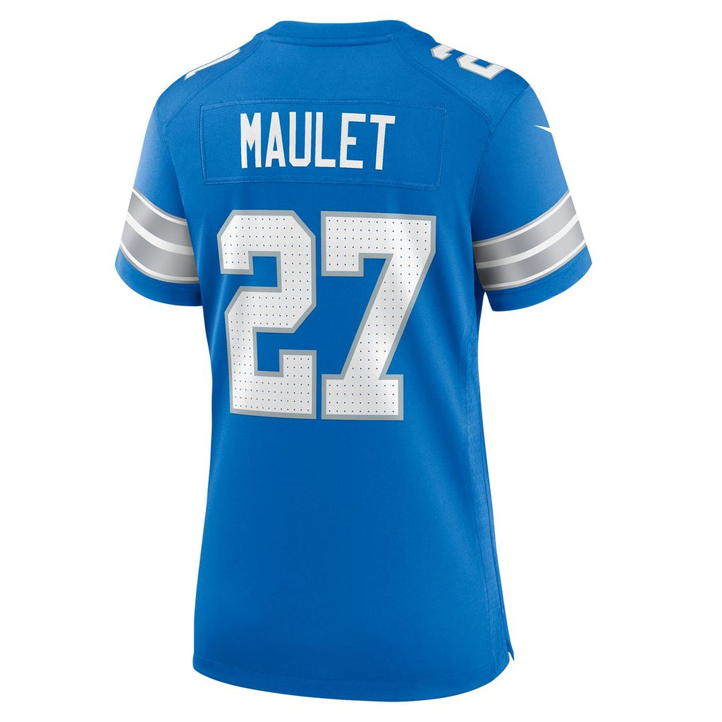 Women's Nike Detroit Lions Arthur Maulet Blue Team Game NFL Jersey