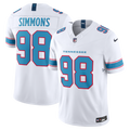 Men's Nike Tennessee Titans Jeffery Simmons White Vapor F.U.S.E. Stitched Limited NFL Jersey