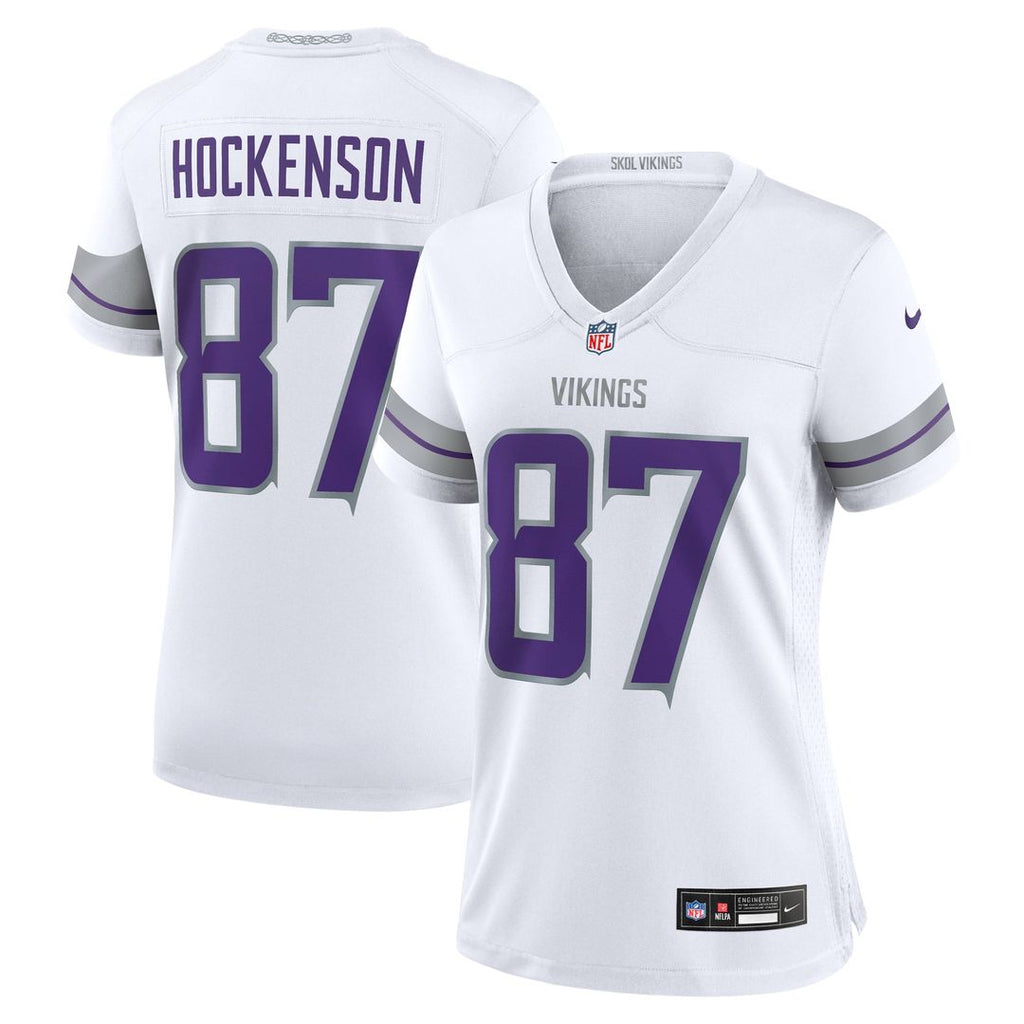 Women's Nike Minnesota Vikings T.J. Hockenson White Alternate Game Player NFL Jersey