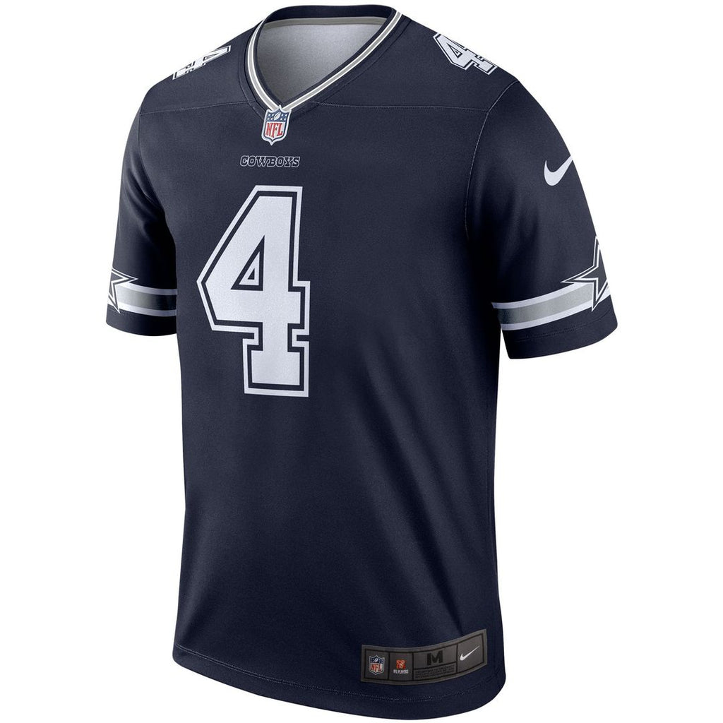 Men's Nike Dallas Cowboys Dak Prescott White Legend Player NFL Performance Top