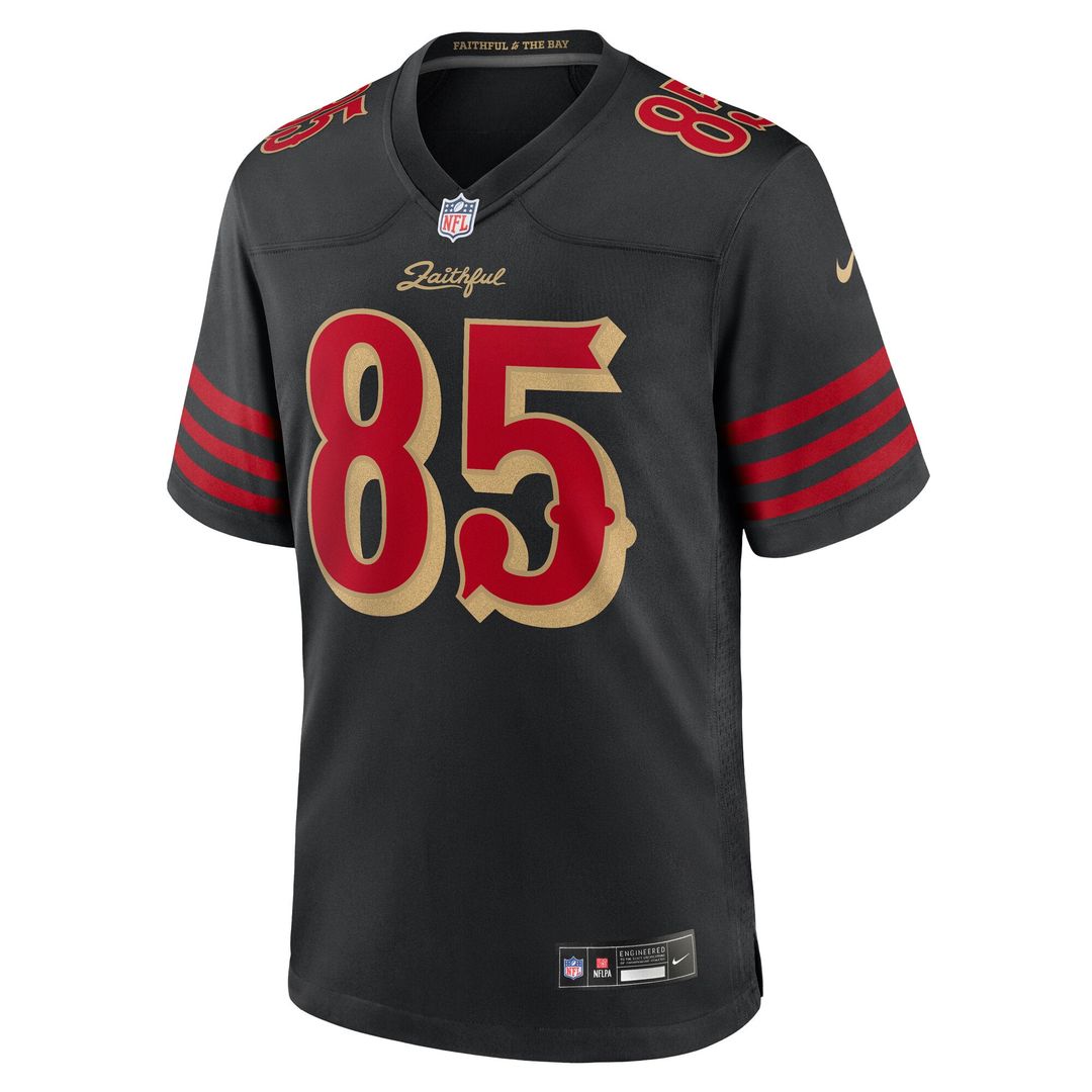 Men's Nike San Francisco 49ers George Kittle Black 2025 Rivalries Collection Game NFL Jersey