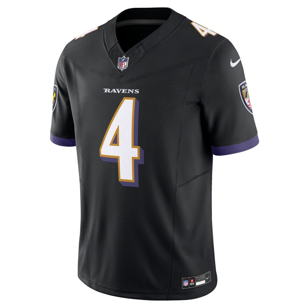 Men's Nike Baltimore Ravens Zay Flowers Black Alternate Vapor F.U.S.E. Limited NFL Jersey