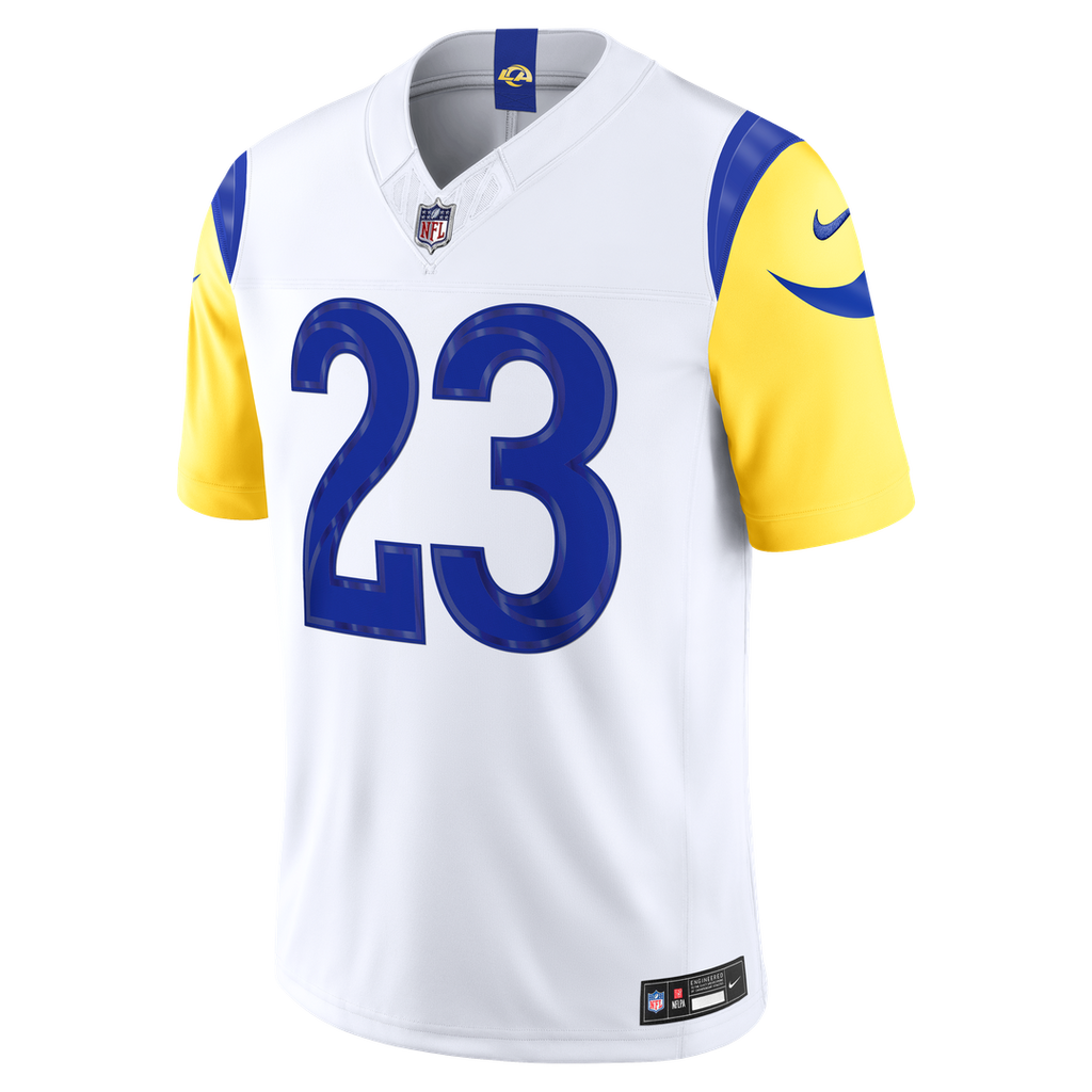Men's Nike Los Angeles Rams Kyren Williams White Vapor F.U.S.E. Stitched Limited NFL Jersey